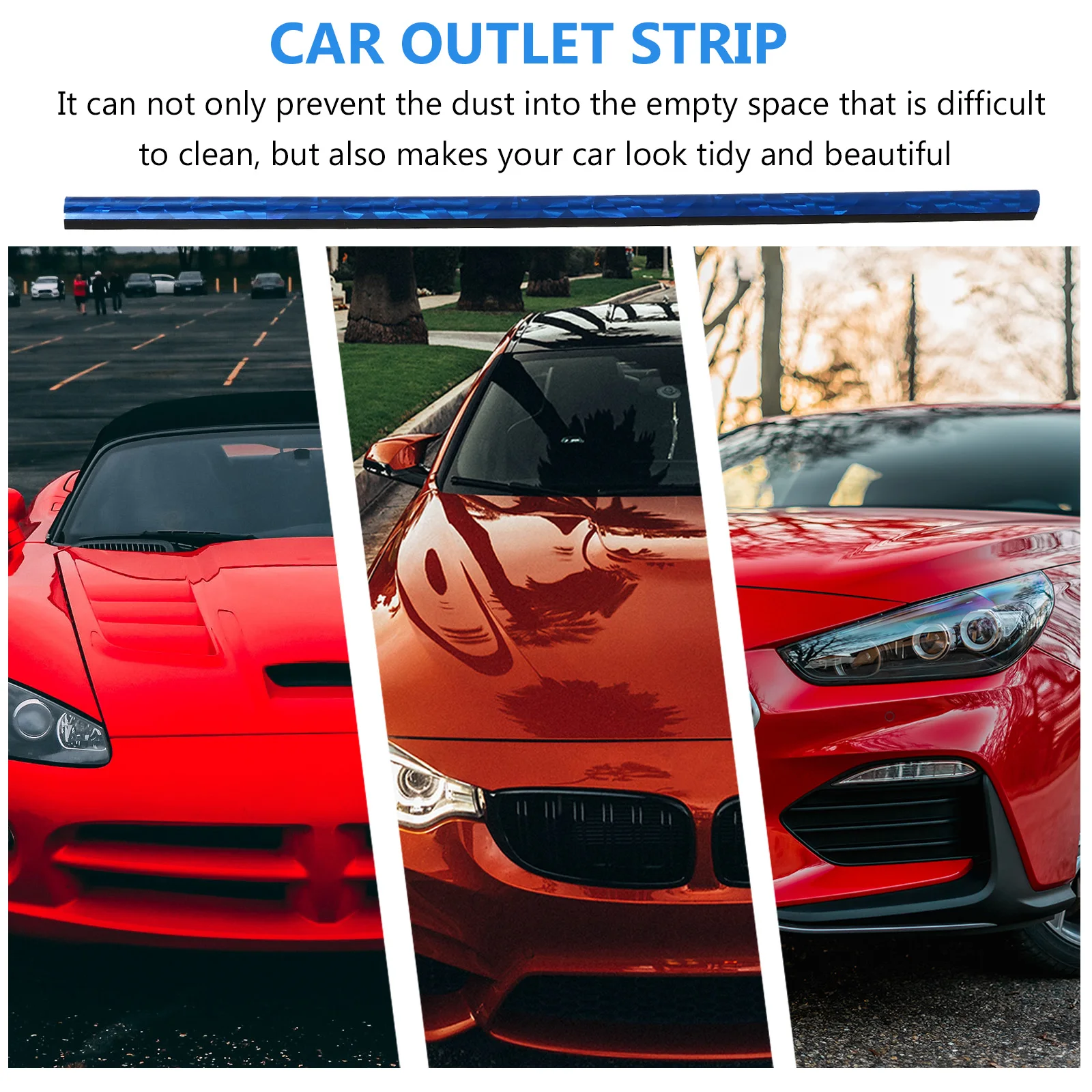 

10Pcs Car Decorative Strips U Shape Vent Outlet Trim for Vehicle Air Conditioning Grille Eye Catching Interior Accessories