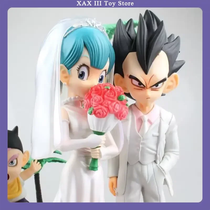 ​ ​ Estatua Gk de boda de Dragon Ball Z de 26 cm - Vegeta y Bulma con bañadores Figura de anime Regalo coleccionable ​ Adornos decorativos de escritorio