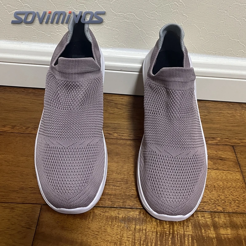 

New Pink Women Shoes Soft Sneakers Lightweight And Comfortable Women Slip On Lazy Loafers Walking Shoes For Women Size 35-45