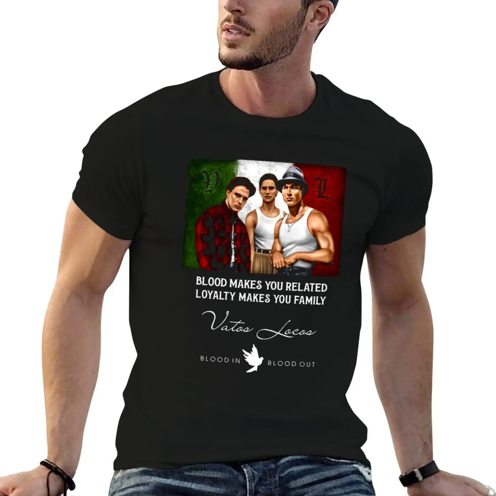 Blood Make You Related - Blood In Films Blood Out - Loyalty Make You Family T-Shirt T-shirt imprimé en coton doux