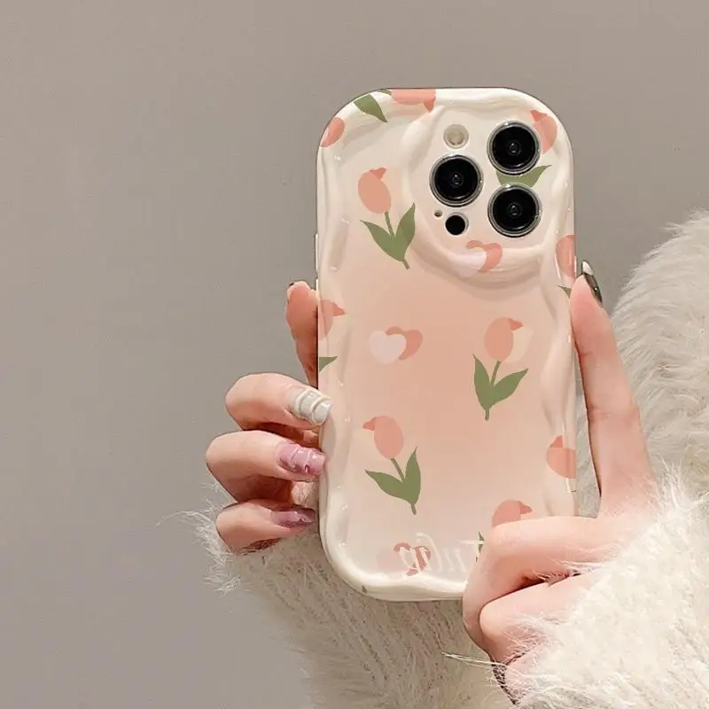 Tulip Flower Soft Phone Case For XiaoMi Redmi 12 Note 13 Pro 12S A2 A1 Plus 12C 13C 10C 9A 9C 10 11 9 8 POCO F3 Cover Funda