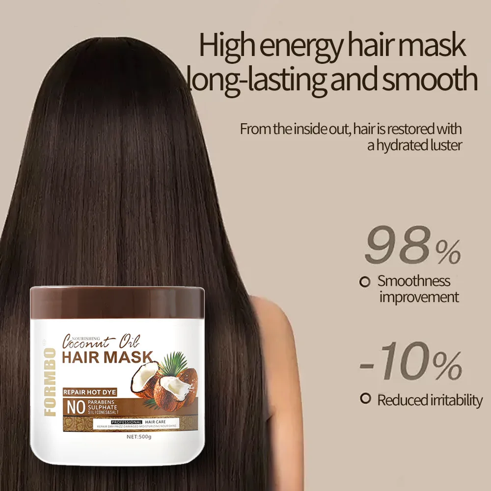 Moisturizing Coconut Oil Hair Mask Improves Frizz and Softness Large Capacity Shampoo Smooth and Beautiful Hair