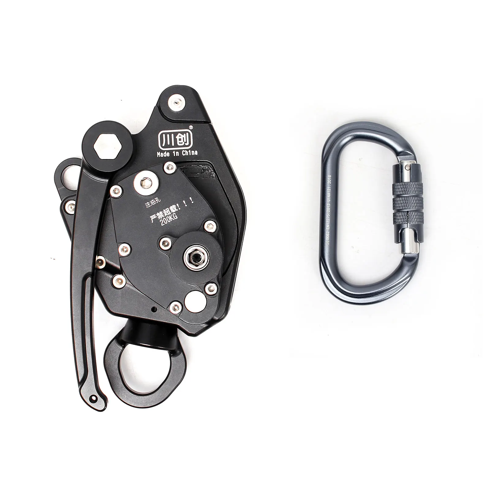 PeakSeek Ascender Descender Device Ascent Descent Device with 150kg Maximum Load Capacity for Outdoor Climbing Rope Access Rescu