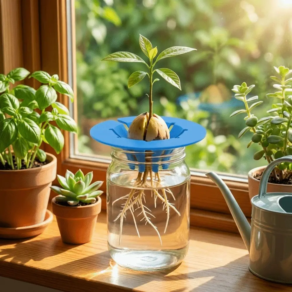 Soil-Free Avocado Planter Plastic Sprouting Setup Seedling Tray Growing System Cultivation Device Hydroponic Stand Home Indoor