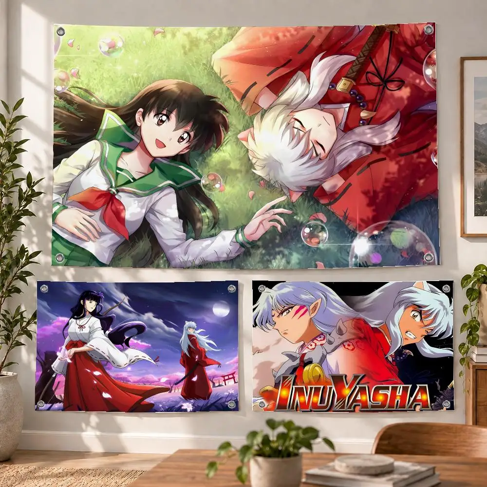 Anime Fantasy Inuyasha Flags Decorative Flag Banner Indoor Bedroom Dorm Gaming Room Wall Party Club Decor Fan Gift