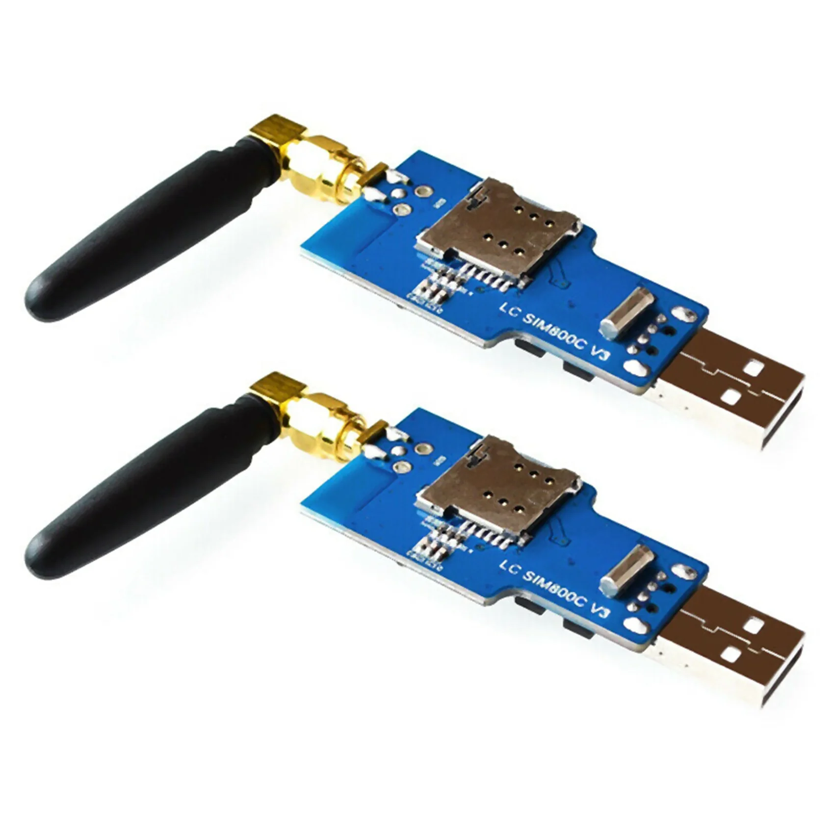 A93P 2X USB a Gsm Serial Gprs Sim800c Modulo Bluetooth Controllo computer + Antenna