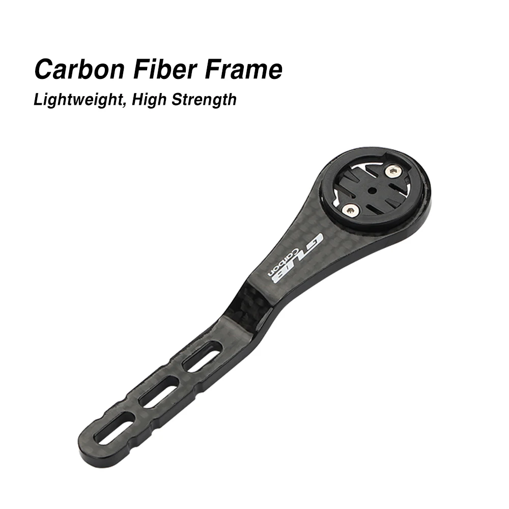 Bike Computer Mount Handle Carbon Fiber Integrated Bent Lightweight for GARMIN Cat Eye Bryton Series Bicycle Computer bracket