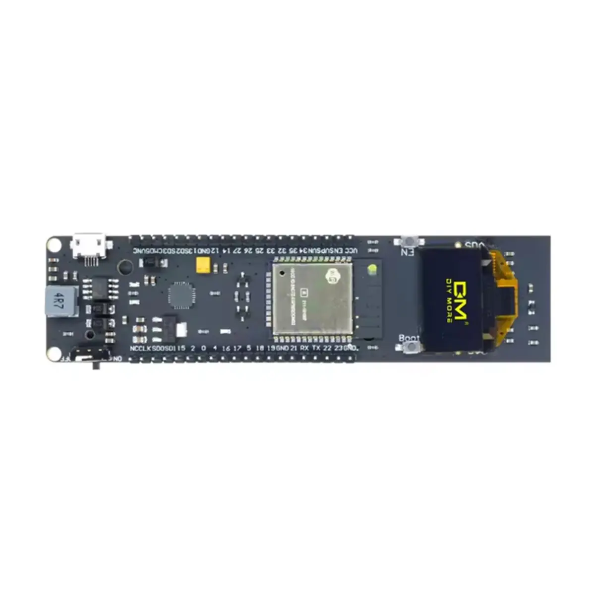 WiFi Bluetooth Development Board with 18650 Battery Holder and 0.96 Inch OLED Screen Display for IoT DIY Projects