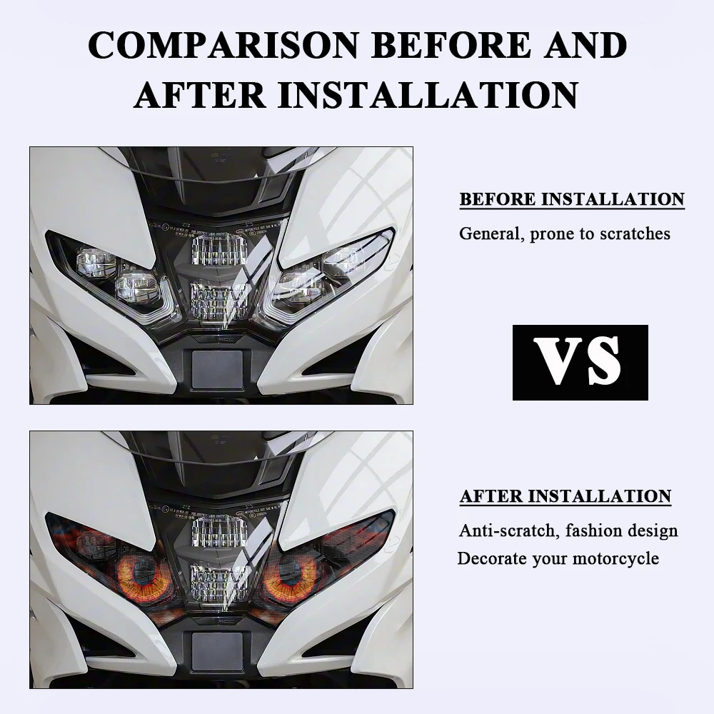 Motorcycle Headlight Stickers Accessories For BMW R1250RT R 1250 RT R1250 1250RT 2021-2023 2024 2025 Headlamp Protective Decals