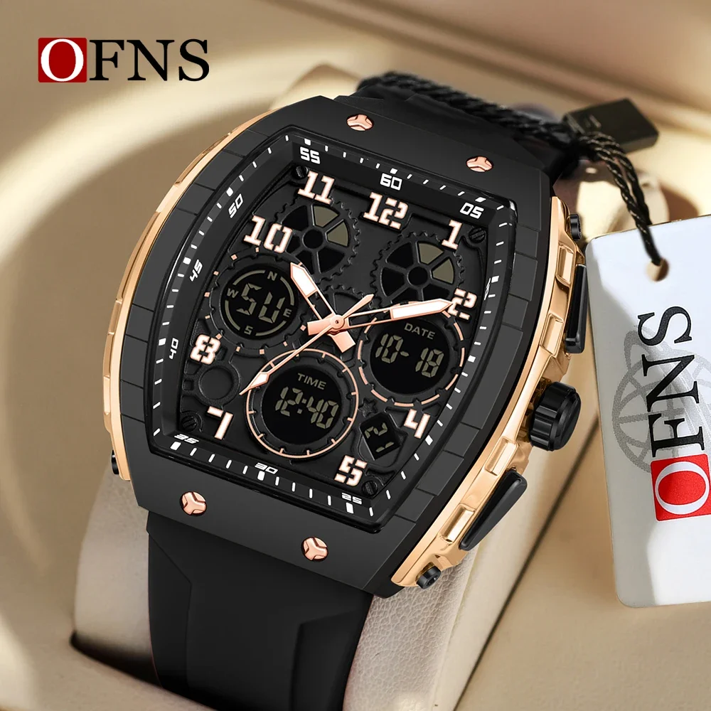 OFNS Top Brand 6157 Electronic Digital Watch Men's Sports Watch Electronic LED Men's Watch Men's Clock Outdoor Waterproof Watch