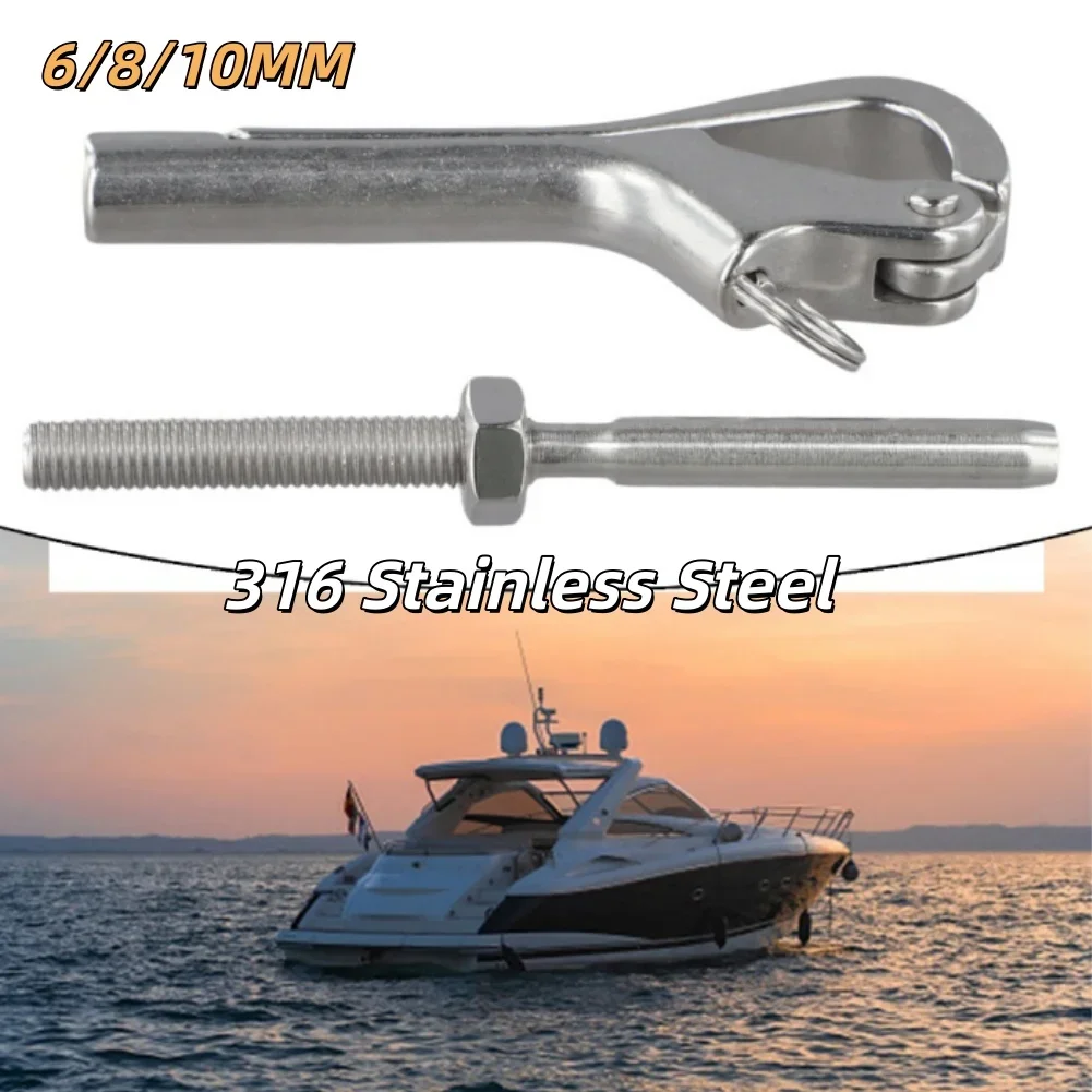 Gancho Pelican de 6/8/10MM com Abertura Rápida, Gancho Pelican de Aço Inoxidável para Aplicações Marítimas, Fixação de Âncora para Bote Salva-Vidas