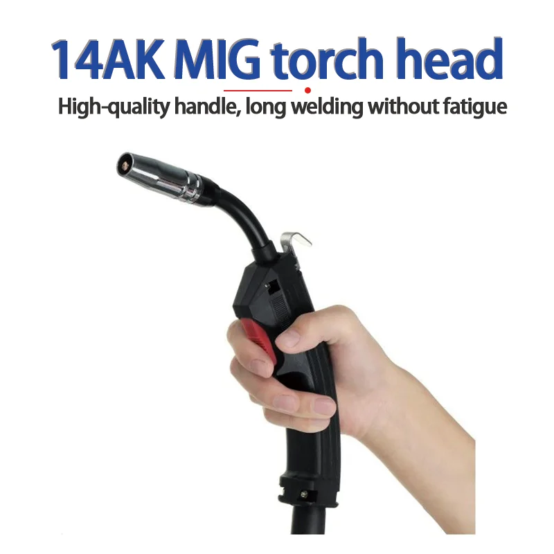 14AK gasless MIG welding torch head Comfortable grip, fatigue-free even after long welding hours Complete accessories