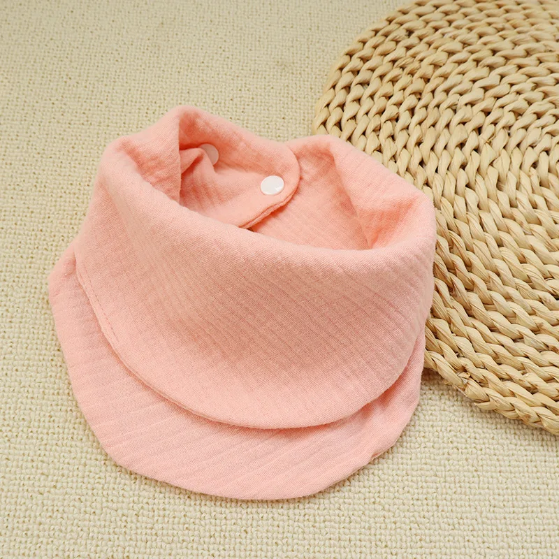 Cotton Gauze Baby Bibs Absorbent Solid Tassel Saliva Towel Newborn Burp Cloth Bandana Scarf for Boy Girl New Feeding Drool Bibs