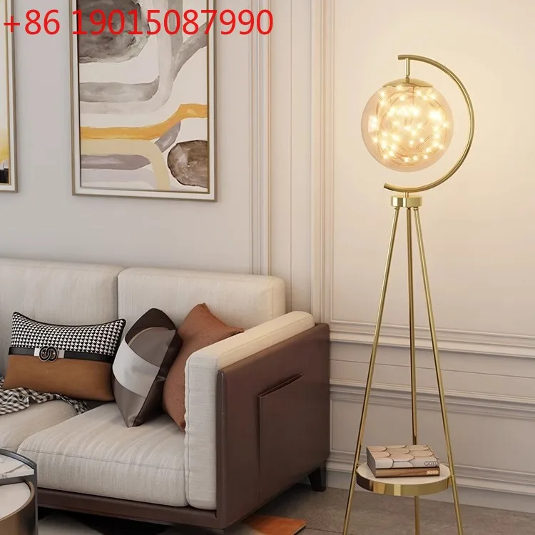

Nordic Light Роскошный стоячий светильник изголовье спальни Креативный и персонализированный стеклянный сферический светильник для хранения штатива