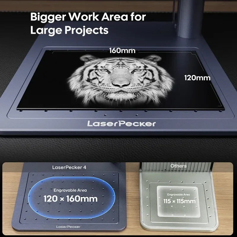 الذكية شاشة LED تعمل باللمس LP4 الشريحة الليزر حفارة طبقة النقش قطع المحمولة آلة الحفر بالليزر الصغيرة لجميع المواد