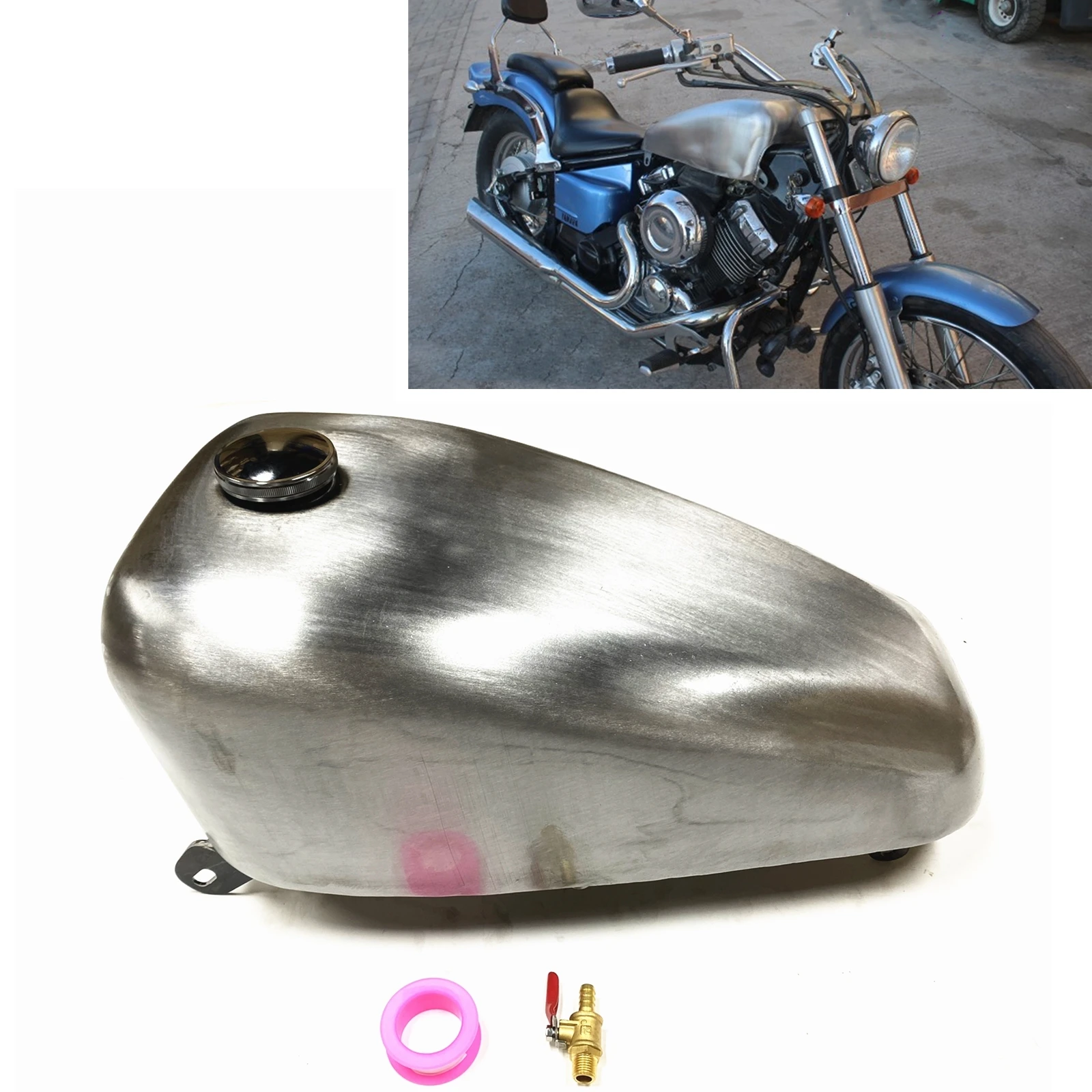 

Petrol Gas Fuel Tank For YAMAHA DRAG STAR 400 540 650 With Cap Motorcycle Handmade Modified Motorbike Gasoline Can