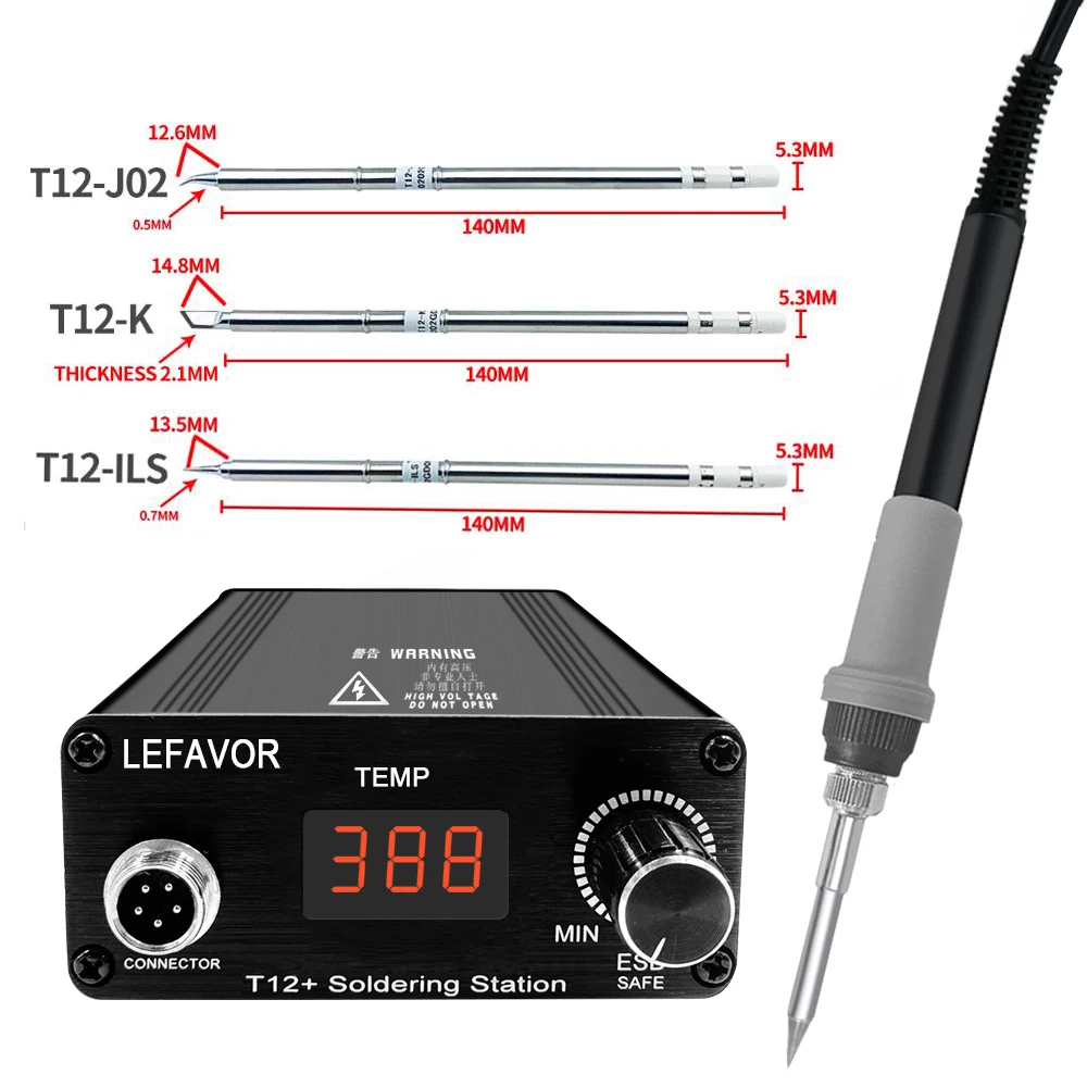 T12 75W digitaal soldeerboutstationTips Lassen Rework Station temperatuur verstelbare bediening microcontroller - afbeelding 1