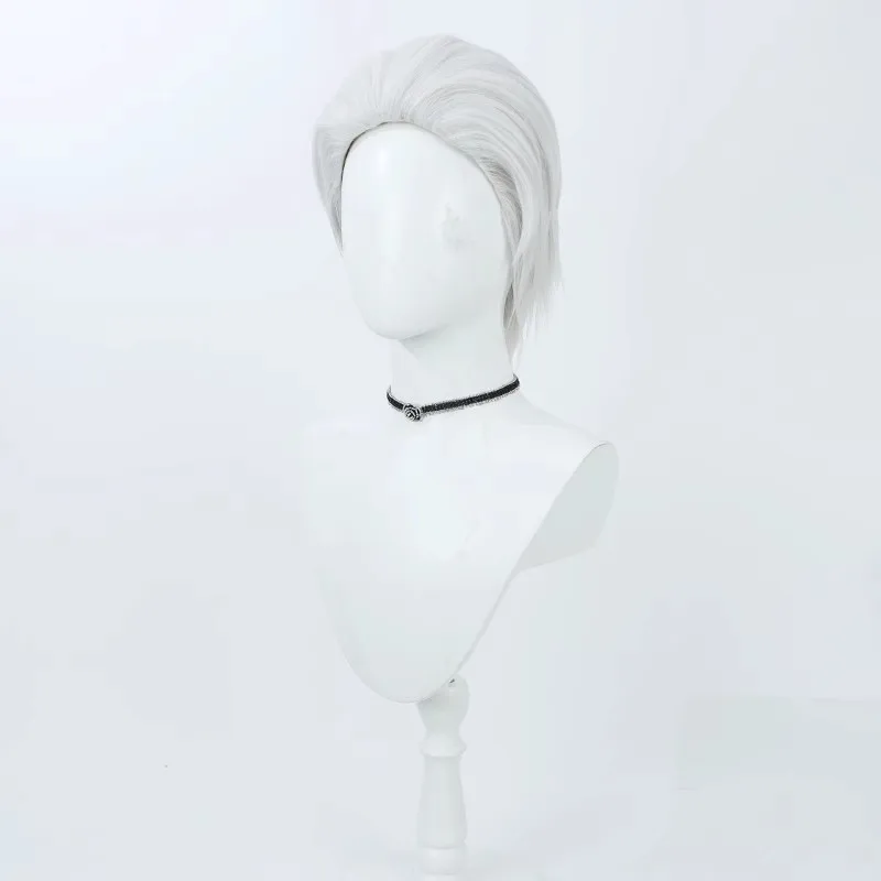 Peruka Cosplay Game & Anime Smoker O/P White Hunter, doczepiana, z włosów syntetycznych z włókna odpornego na ciepło