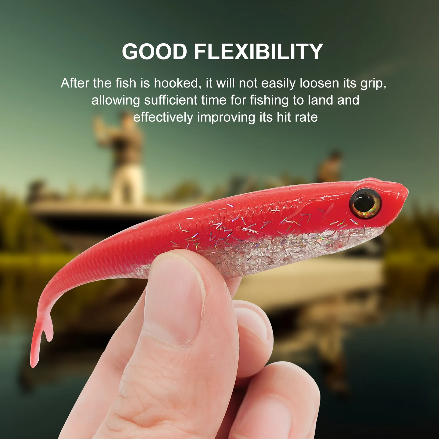 ESFISHING Weiche Angelköder Real Shad 130mm Pesca Köder Minnow Jigging Köder Isca Künstlicher Köder zum Angeln auf Hecht und Forelle – Detail 2