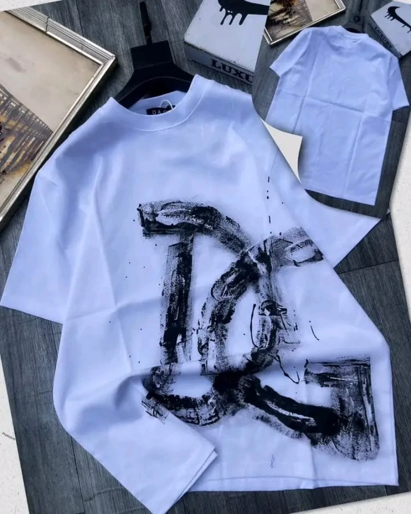 

Мужские футболки и поло большого размера в европейском и американском стиле с круглым вырезом и принтом в полярном стиле, летняя одежда из уличного чистого хлопка