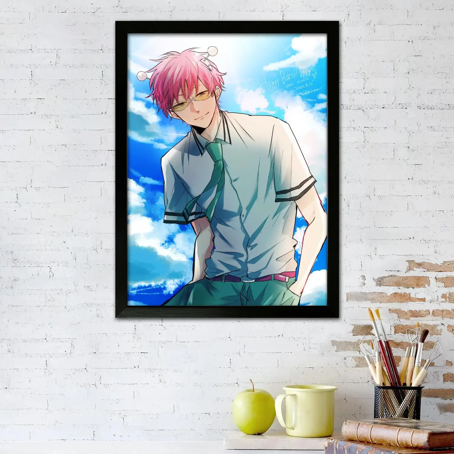 saiki k TV show Canvas Art Poster and Wall Art Picture Print, Modern Family Bedroom Decor Posters,Decorative painting