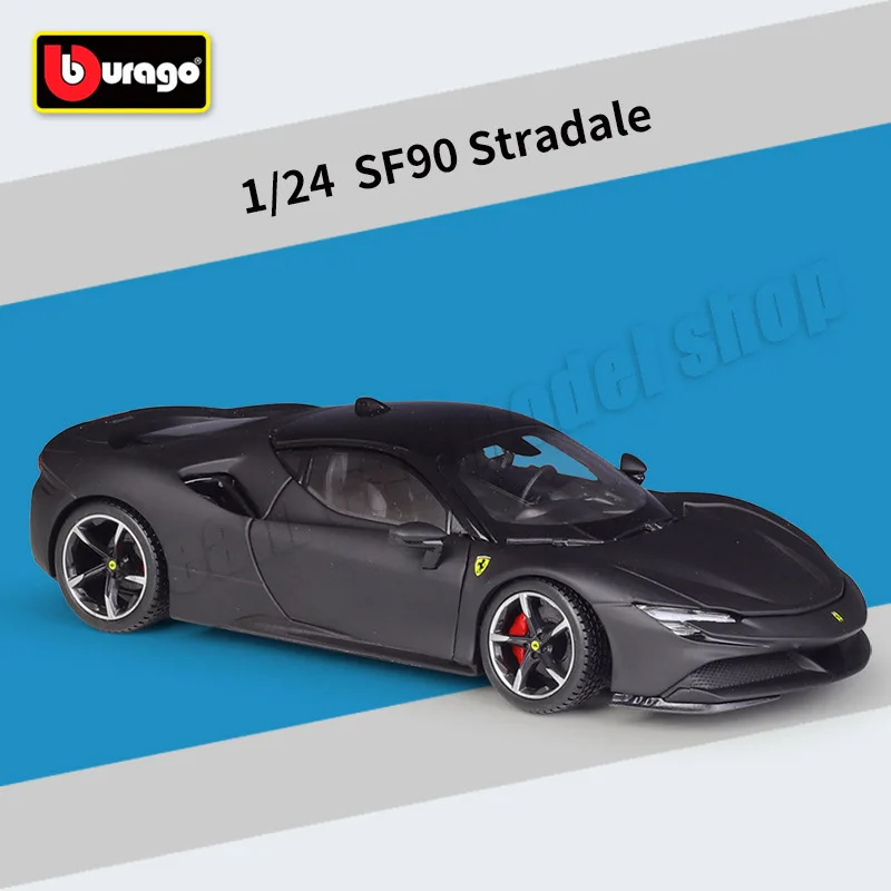 Bburago 1:24 Ferrari Enzo 488 GTB Monza SP1 SF90 modèle de voiture Collection voitures miniatures moulées sous pression modèle jouet voiture cadeaux en gros