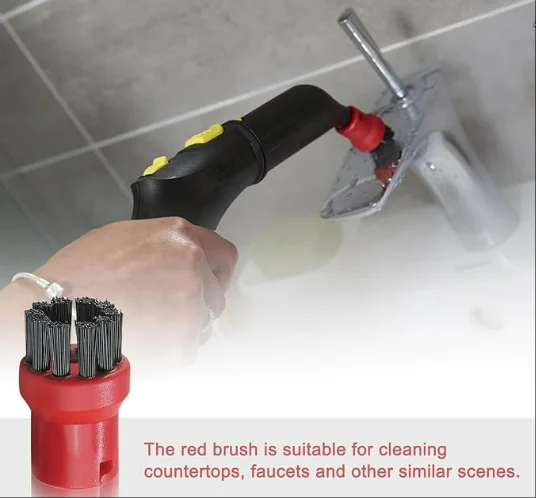 Fenster Düse Spiegel Pinsel Kopf Rakel Runde Pinsel Zubehör Kit Ersatz Für Karcher SC1 SC2 SC3 SC4 Steam Mop Reiniger