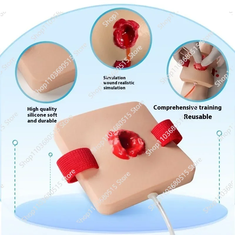 1 Stück Wundverpackungs-Arbeitstrainer, Blutungskontrolle, Tourniquet-Trainer, grundlegender Wundverpackungstrainer für die medizinische Ausbildung