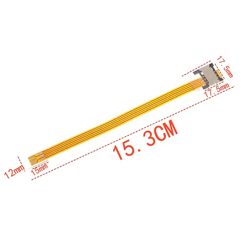 B*1 Pc SIM Card Extension Converter To 2FF Standard 2FF Nano SIM Card  Extender 153mm Adapter Converter