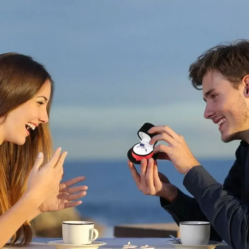 One Piece Velvet Jewelry Box Gift Box Container Wedding Ring Box Ring Case Earrings Holder For Jewelry Display& Jewelry Package