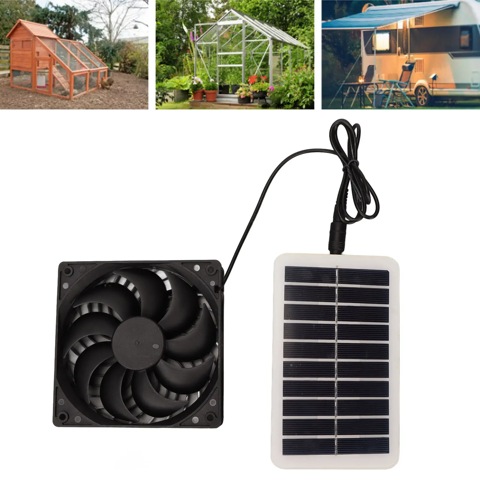 3W Solar Power Panel Exhaust Fan Portable Energy Saving Solar Panel Fan Solar Powered Air Extractor Solar Fan For Outdoor