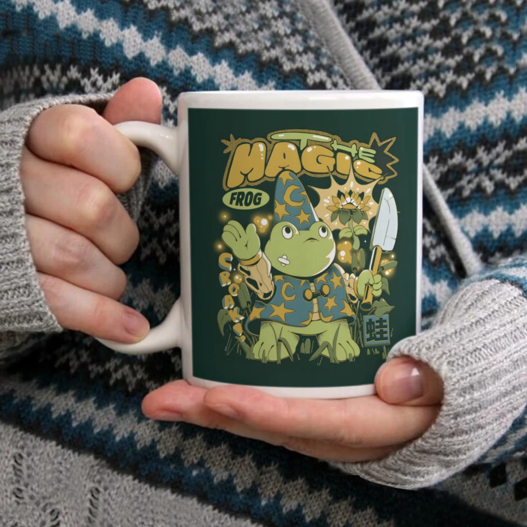 

Magic FrogCoffee Mug Tea Cup 11oz Coffee Cup Funny Birthday Ceramic Mug Personalized Cup