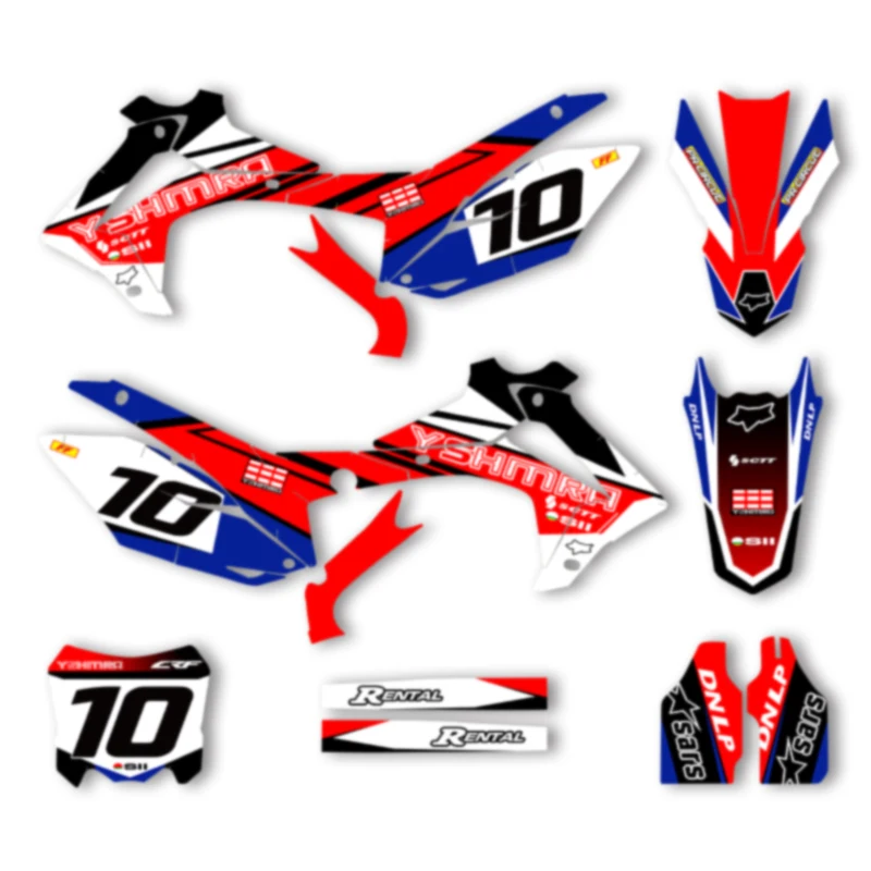 

DSMTECH New Style DECALS STICKERS GRAPHICS For Honda CRF250R CRF250 14-17 CRF450R CRF450 2013-2016 Decals Stickers 004