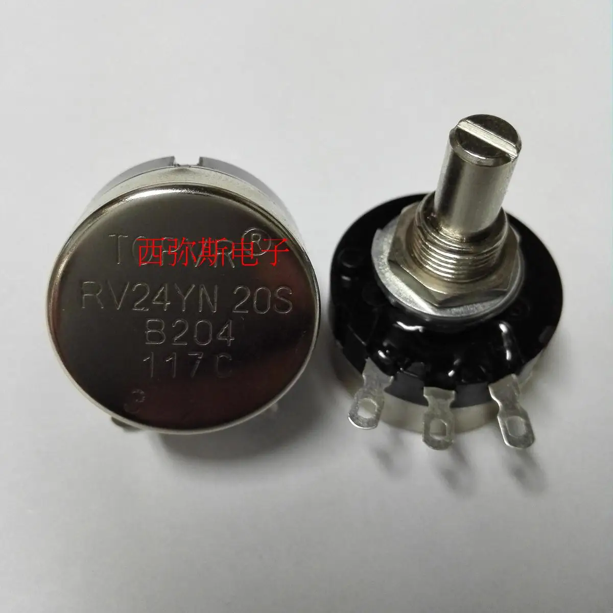 Potensiometer TOPVR asli RV24YN20SB204 potensiometer film karbon putaran 200 k