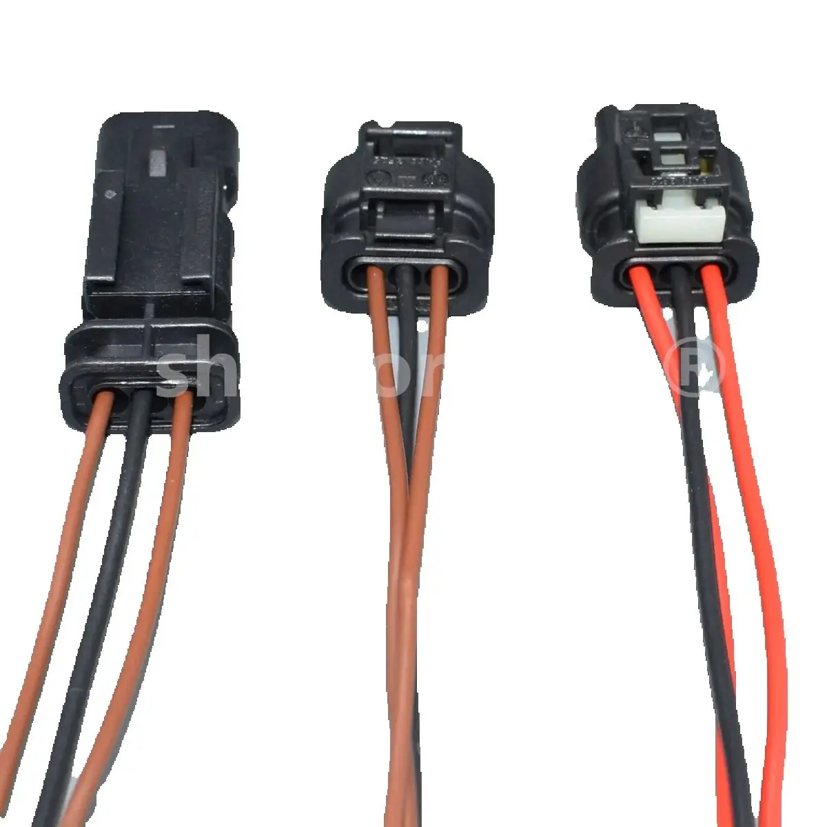 Shhworldsea 3 دبوس موصل سلك السيارات المقاوم للماء 1718653-1 / 4F0 973 703A / 2-1718652-3 عكس الرادار التوصيل لشركة فولكس فاجن أودي #1