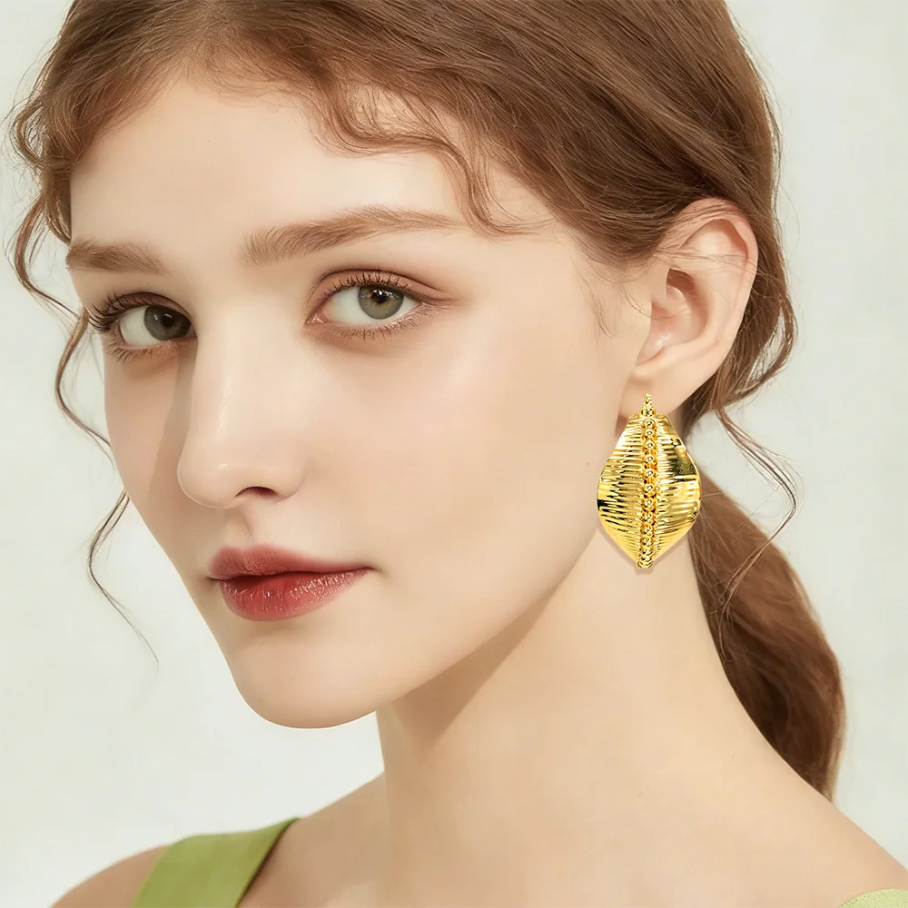 YTJX Modischer runder 18 Karat vergoldeter Kupferring für Damen, Ohrringe, Party-Geschenke, Schmuck, Accessoires, Alltagskleidung, 2025, neue Weihnachten – Detail 7