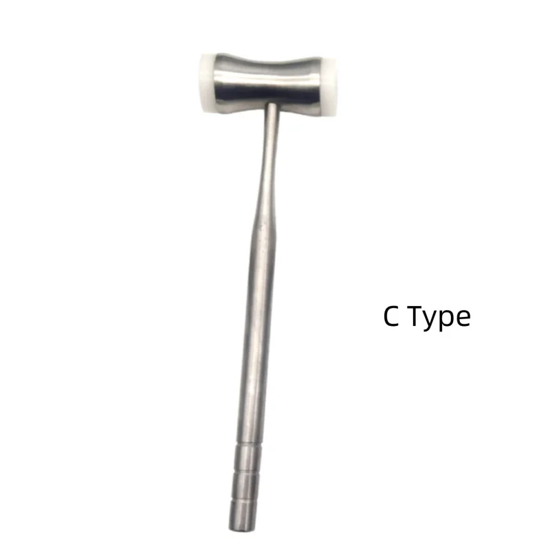 1pc 치과 뼈 망치 양방향 나일론 스테인레스 스틸 손잡이 교체 패드 치과 수술 도구