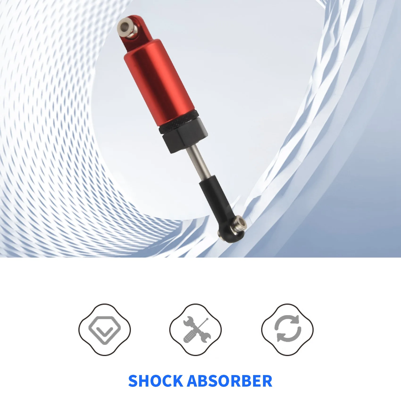 Lo-ok 4 قطع سبيكة لـ 1:16 C-14 C-24 بيك اب الزاحف نصف شاحنة RC قطع غيار السيارات ترقية الأجزاء المعدلة، أحمر
