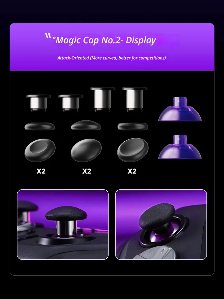 Leadjoy Saber Plus +収納ケース+Magic Cap No.2 LEADJOY Saber Plus Magic Cap No.1 No.2 Modular Joystick Caps Combo