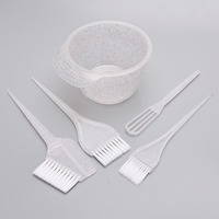 5Pcs/Set Hairdressing Professional Hair Dyeing Kit Bleaching Tail Comb Hair Color Dye Bowl Hair Coloring Durable Stirring Brush