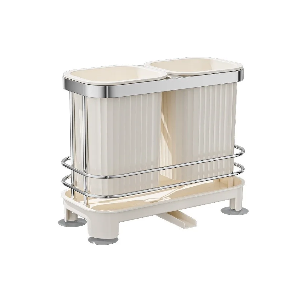 Self-Draining Dishware Draining Rack Light Luxury Space-Saving Chopstick Storage Rack Durable Multi-functional Kitchen Organizer