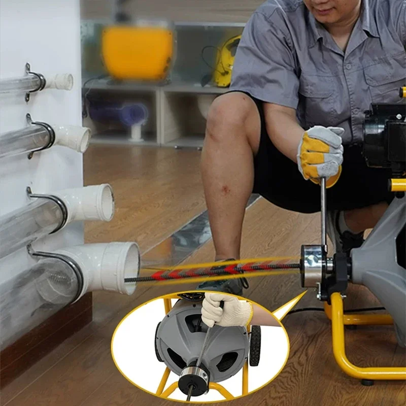 Fully Automatic Drum-Type Pipe Cleaner with Auto Forward Reverse 25-Meter Effective Cleaning Range