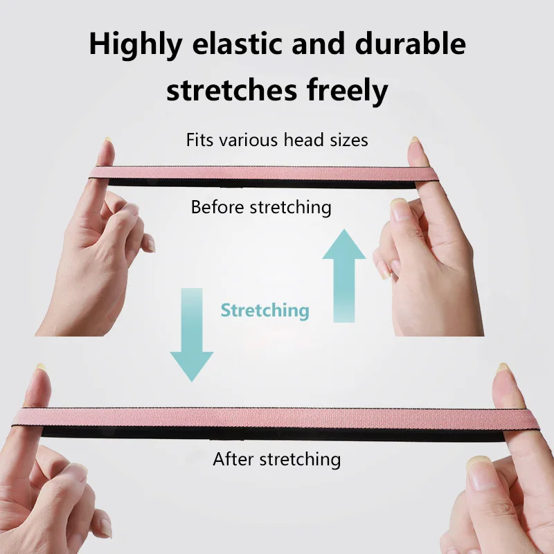Sport Headband Anti-slip Cycling Hairband Elastic Silicone Headband for Fitness Gym Outdoor Women Men Lightweight Sweatband NEW