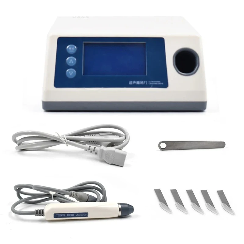 

VVDental Dental Ultrasonic Carving Knife Machine Braces Orthodontic Retainer Cutting for PVC Plastic Leather Resin with 5 Blades