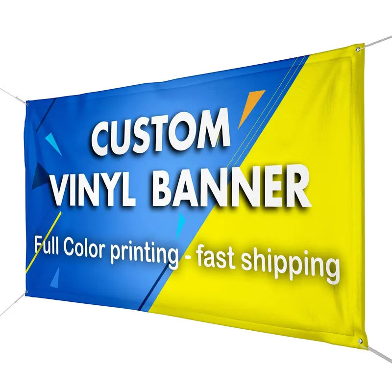 

Custom Full Color Huge Vinyl Or Fabric Banner Flag for Advertising Promotion Celebration Sale Open Store Garage Sign