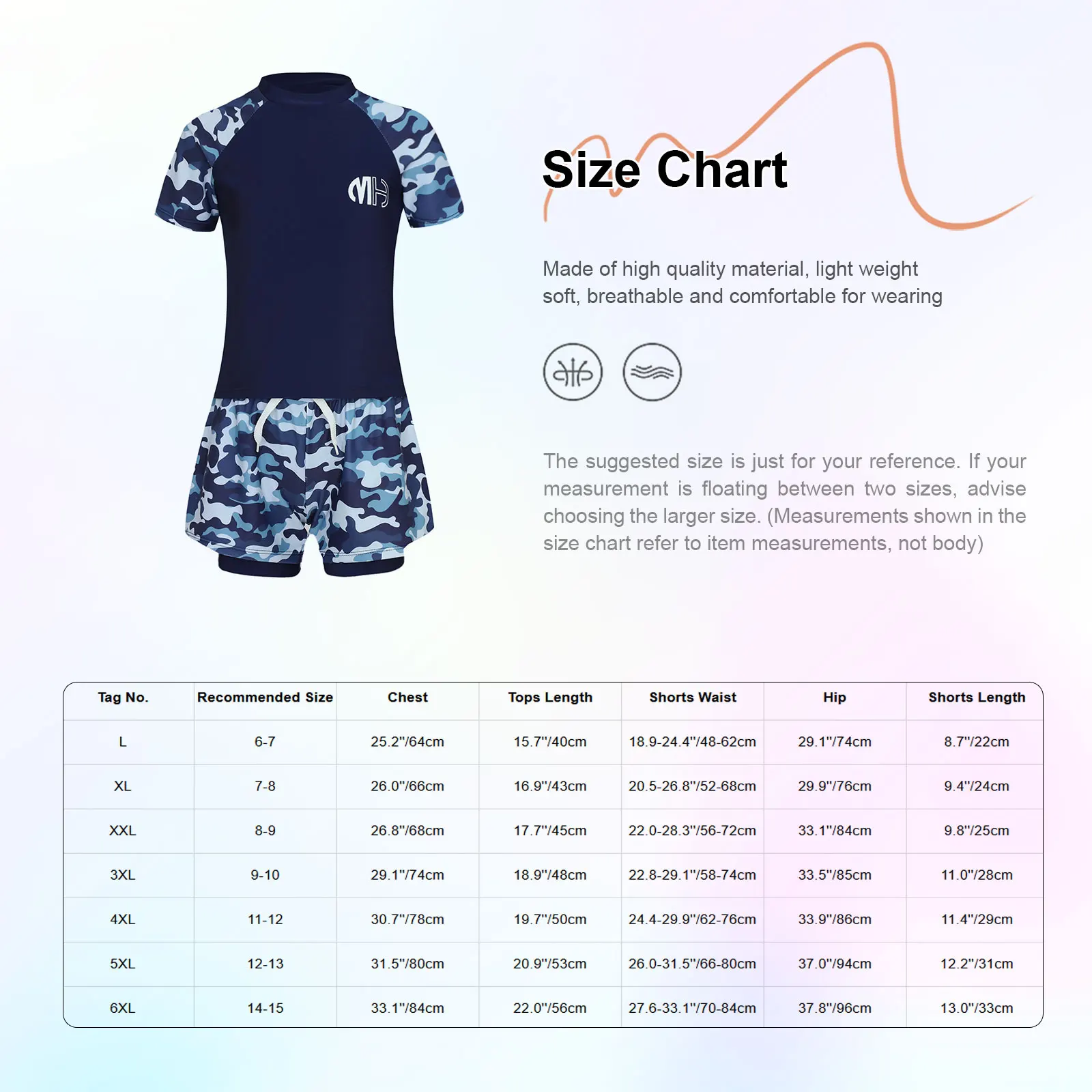 2 Piece Boys Rash Guard Swimsuit Kids Short Sleeve Swim Top+ Double Layers Swim Shorts Set Water Sport Swimwear Bathing Suits