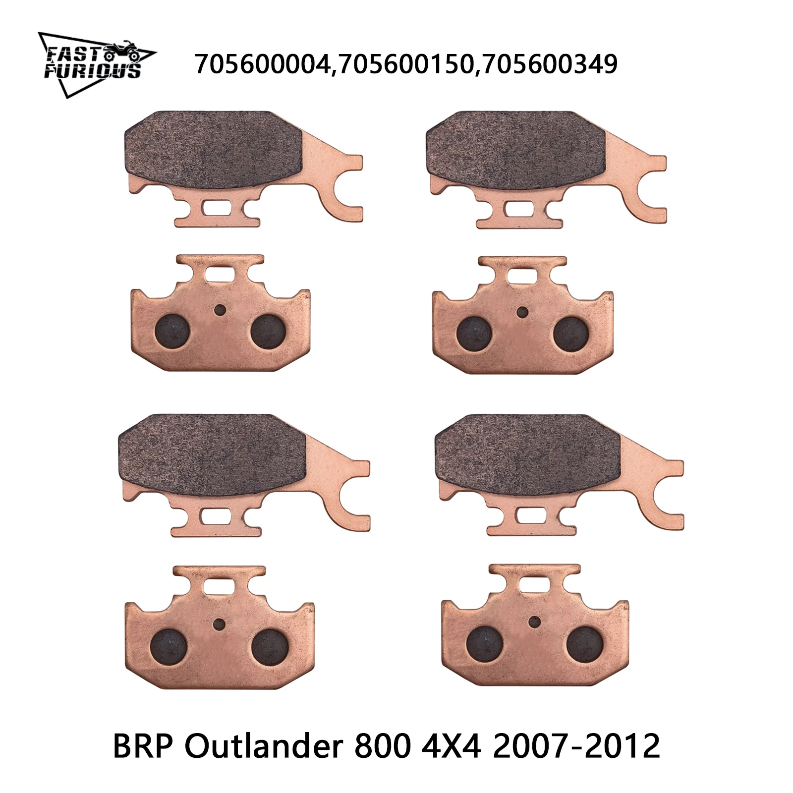 

2/4 комплекта тормозных колодок для BRP Outlander 800 4X4 2007-2012 705600350 705600014 705600398 705600349 705600004 705600349