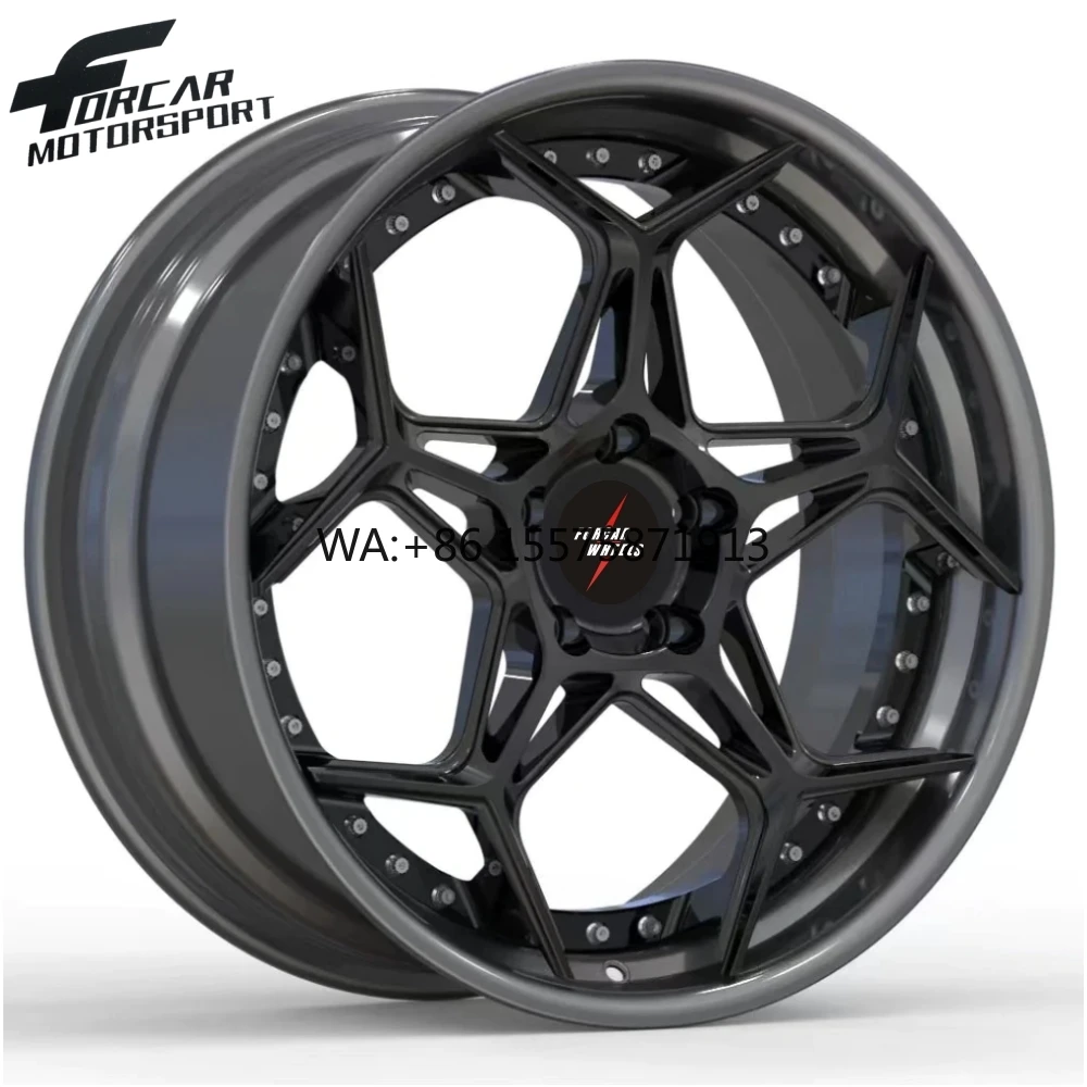 

Кованые двухсоставные диски на заказ, размеры 18, 19, 20, 21, 22, 23, 24 дюйма, из сплава 6061-T6, для автомобилей