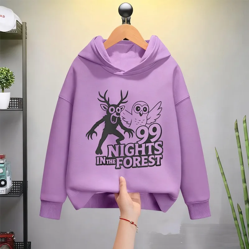 

99 Nights in The Forest Children Hoodie Fashion Cartoon Anime Printed Top Loose Comfortable Clothing Boys Girls Birthday Gifts