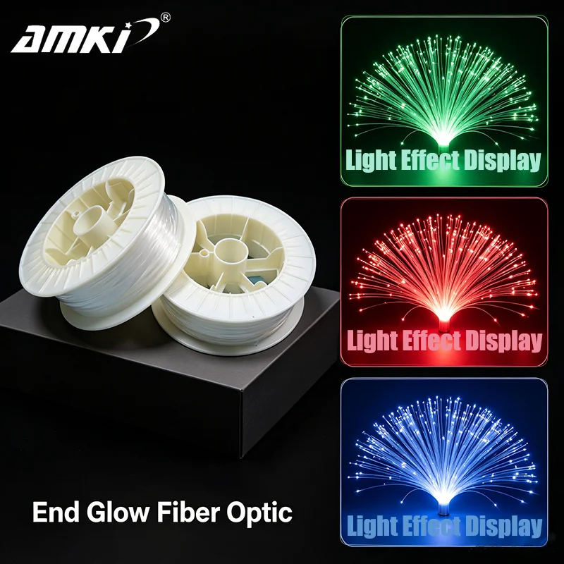 End Glow Fiber Cable PMMA Dia 0.5mm~2.5mm for Car DIY Decoration Starry Sky Fiber Optic Star Ceiling Lighting